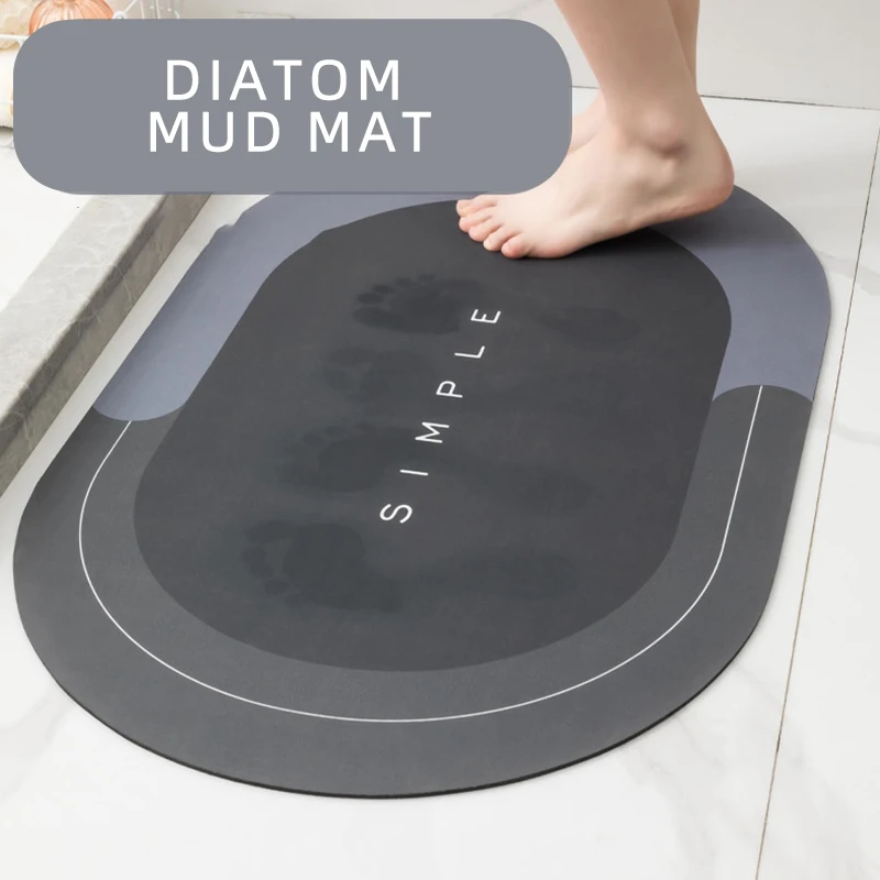 

Нескользящие впитывающие диатомные грязевые коврики для ванной, Быстросохнущий абсорбирующий коврик, коврик для душа, сиденье для унитаза, коврик, ковер для ванной, Товары для ванной