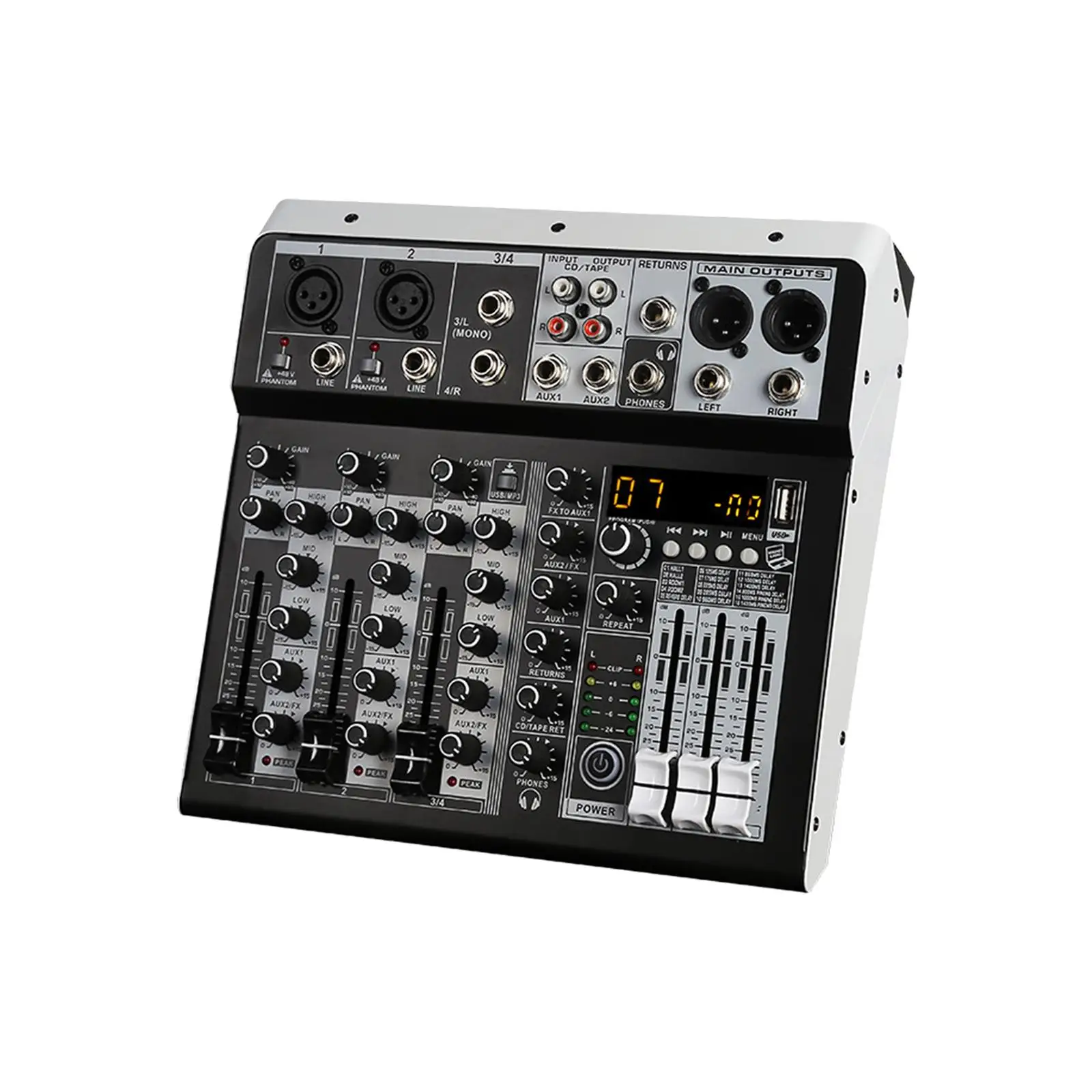 

Portable Audio Mixer Digital Mixing Console Sound Board Console System Sound Mixer for Gaming Guitar Recording Stage Performance