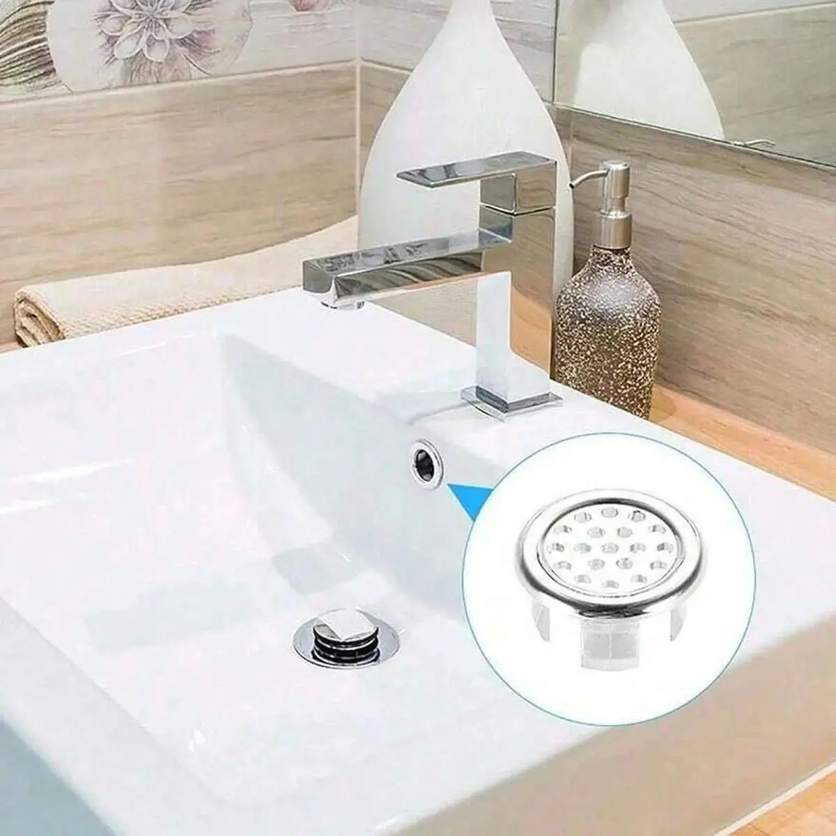 2/4/6Pcs Sink Overflow Ring Cover sink overflow cover Bathroom Basin Kitchen