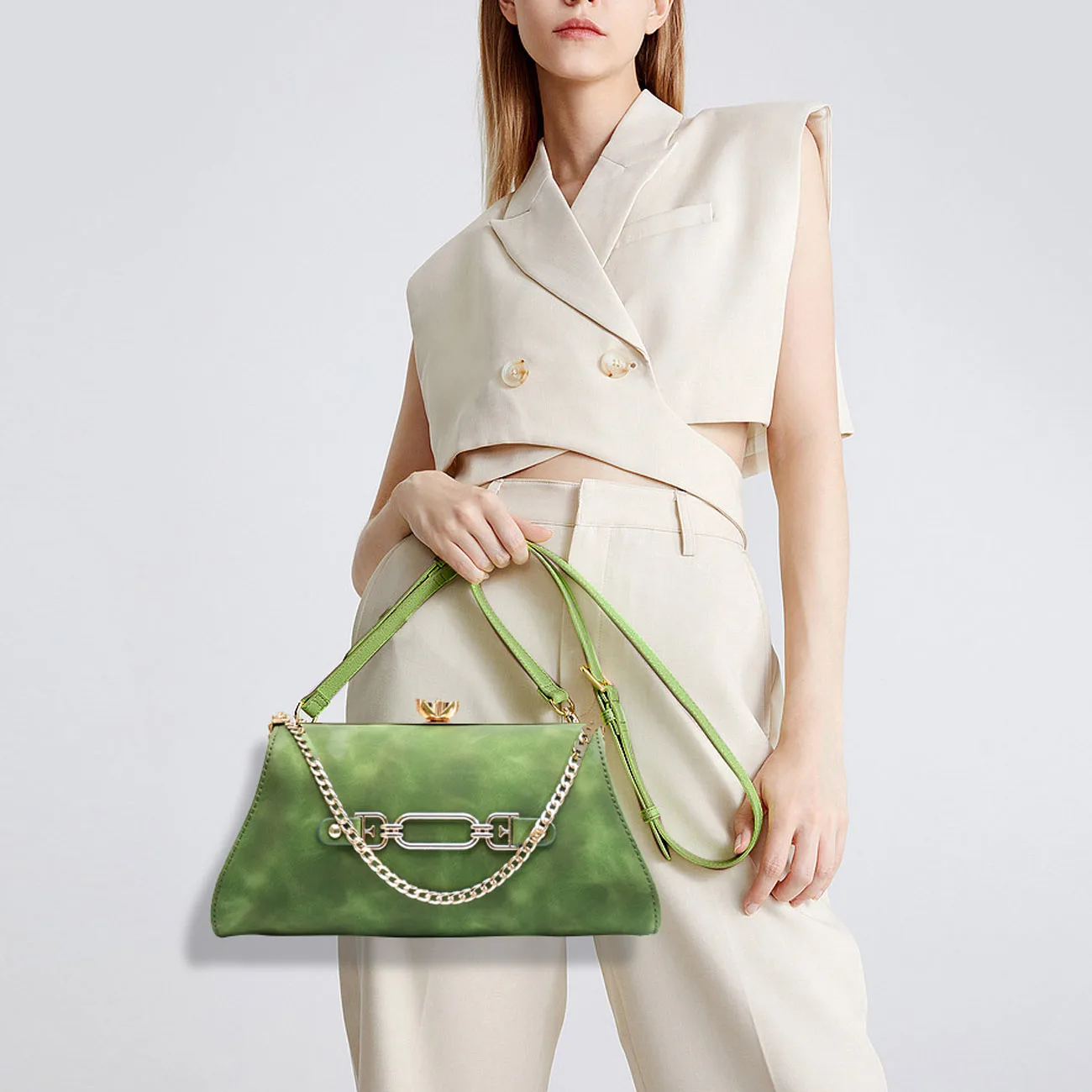 Crossbody Bags for Women-Vintage Leather Multi Pocket Shoulder Sling Womens Purses and Handbags