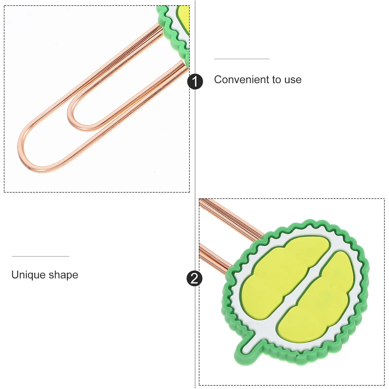 10Pcs 금속 종이 클립 북마크 과일 모양의 장식 사무실 학교 문구 종이 용 귀여운 재미 있은 종이 클립 북마크 클립