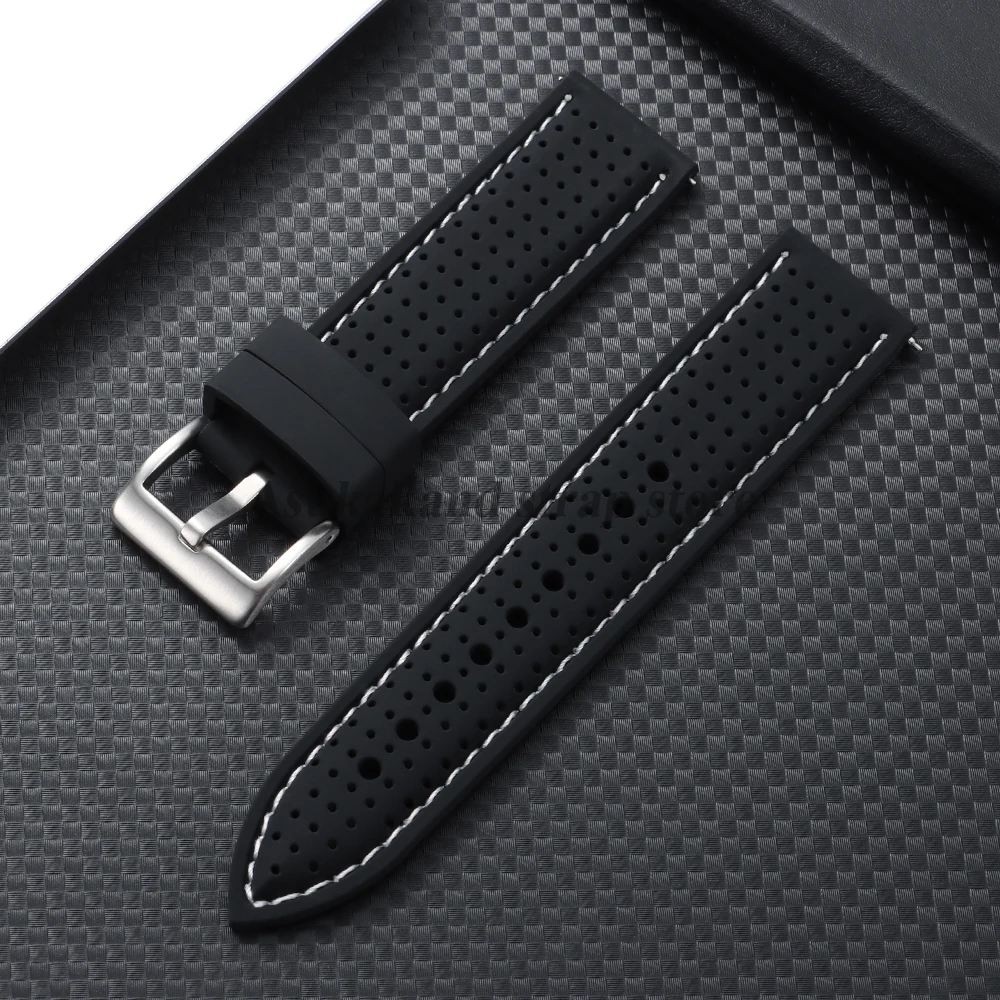 Seiko Premium Silicone Breathable Watch Band with Quick Release