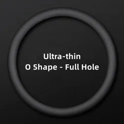 Ultra - Thin Breathable Car Steering Wheel Cover Wrap, Universal Fit 37 - 38cm (O Shape - Full Hole)