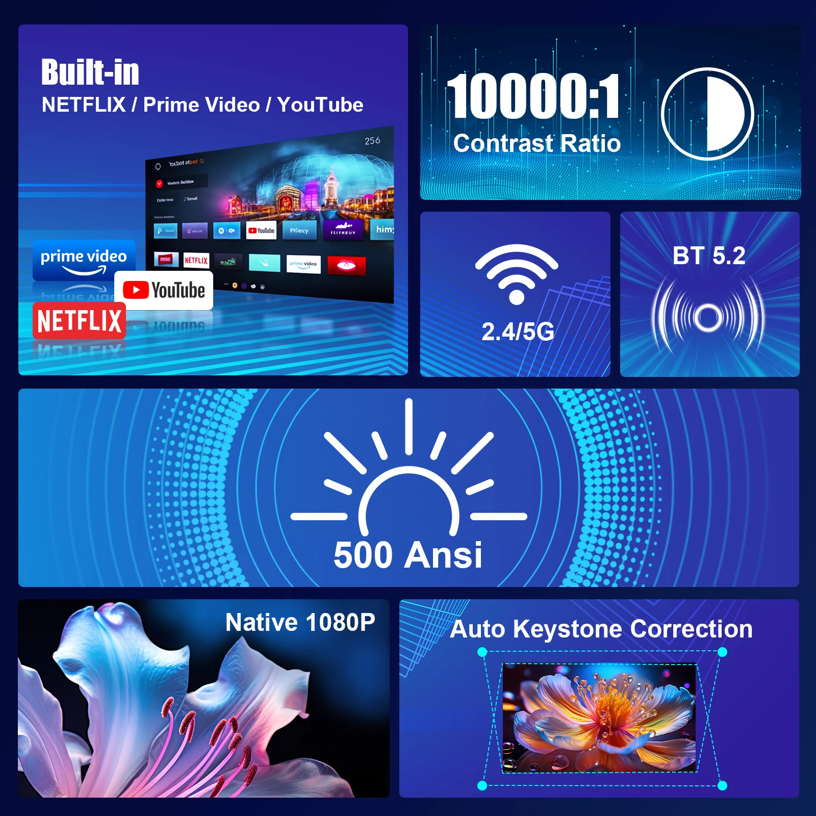 جهاز عرض Magcubic HY320 NTV Netflix مرخص رسميًا بن...