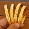 24K Gold Plated Dubai can open  Bangle for Women Middle East Gold Bangles Ethiopian Mesh Bracelets Wedding Jewelry African Gifts 6