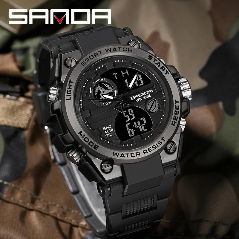 

SANDA G Style Watches 739 Men Sports Watches Military Quartz Watch Men Waterproof Clock Man Watch relogio masculino reloj hombre