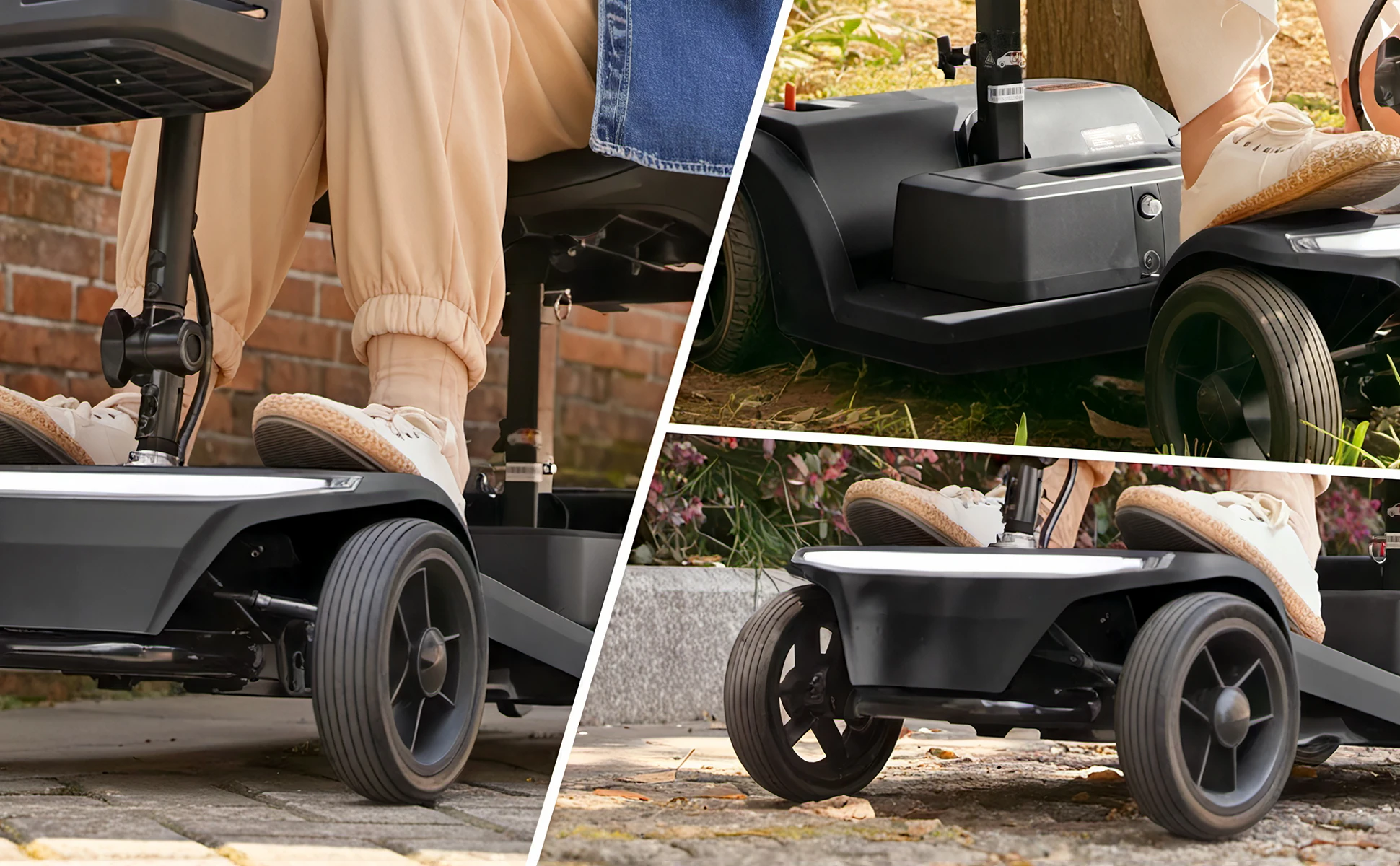 Four-wheeled Scooter for the Elderly, Removable 12AH Lithium Battery 250W Motor 15-30km Range Maximum 136 kg