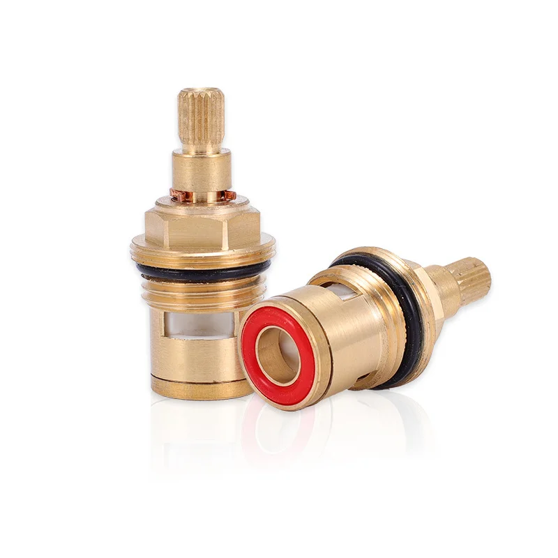 Description Picture 4 of item1/2pcs G1/2 Universal Replacement Tap Valves Brass Ceramic Disc Cartridge Inner Faucet Valve for Bathroom Valve Water Tap