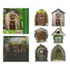 6Pcs Fairy Tale Door DIY Accessories Ornament Presents Tree Faces Decor Statue for Yard Art Outdoor Farmhouse Fairy Garden 1