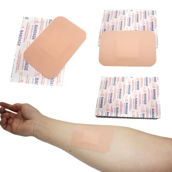 50 pz/set 7.6*5.1 CM Grande Pelle Patch PE Impermeabile A Forma Quadrata Cerotto di Primo Soccorso Accessori Ferita Gesso Bende Adesive 1