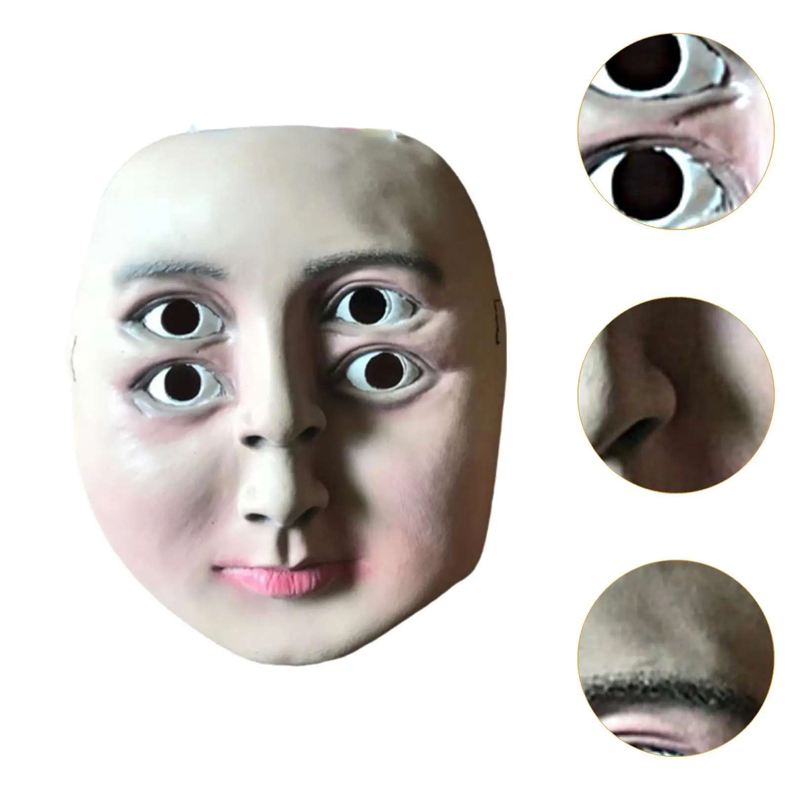 Halloween Four Eyes Mask Decor Creative Latex Dance Makeup Props for Fancy Dress Stage Performance Haunted House Easter Carnival Halloween Four Eyes Mask Decor Creative Latex Dance Makeup Props for Fancy Dress Stage Performance Haunted House Easter Carnival