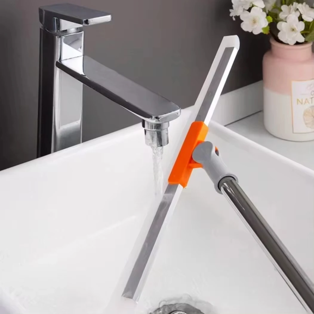 Balai Magique Multifonctionnel en Silicone 35/50cm Can Adjust 180° Rotating Broom Window for Home Bathroom Wiper Broom Family