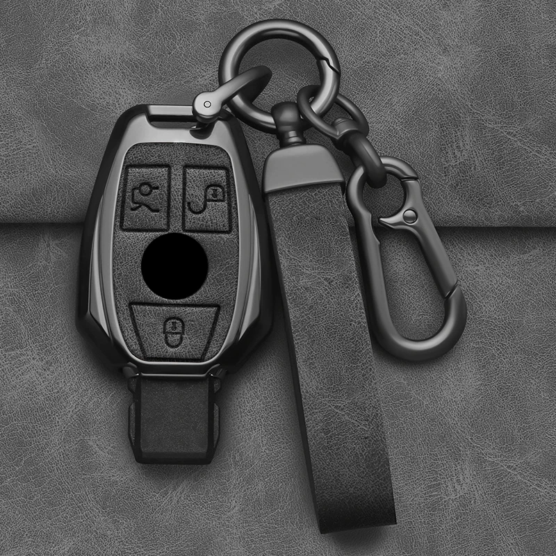2 3 Tasten Legierung Stil Auto Schlüssel Fall Abdeckung Shell Fob Für Mercedes Benz A B C E Klasse GLS GLA GLK GLC CLS CLA W204 W205 W212 W463