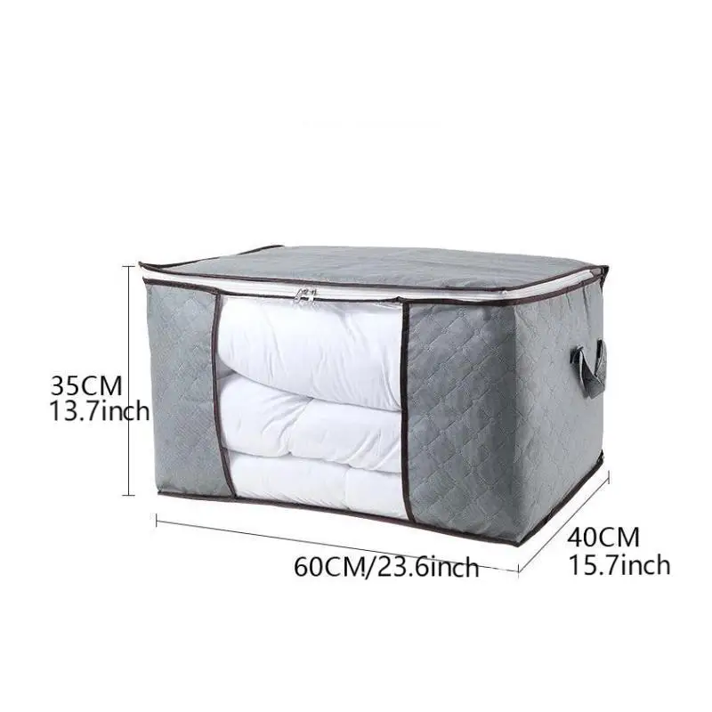 90L Large Storage Bags,Bins Foldable Closet Organizer Storage Containers with Durable Handles Thick Fabric for Clothing, Blanket 2