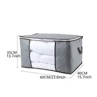 90L Large Storage Bags,Bins Foldable Closet Organizer Storage Containers with Durable Handles Thick Fabric for Clothing, Blanket 2