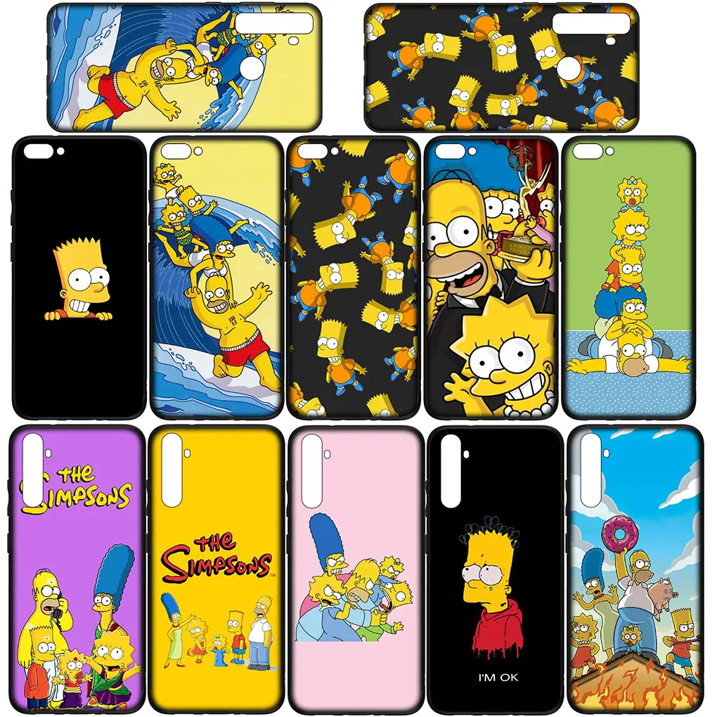 Carcasa divertida de Bart Simpson para OPPO A94 A95 A92 A72 A52 A96 A93 A12  A15 A16 A17 A55 A56 A53 A77 A76 A32, image size:1020x1020