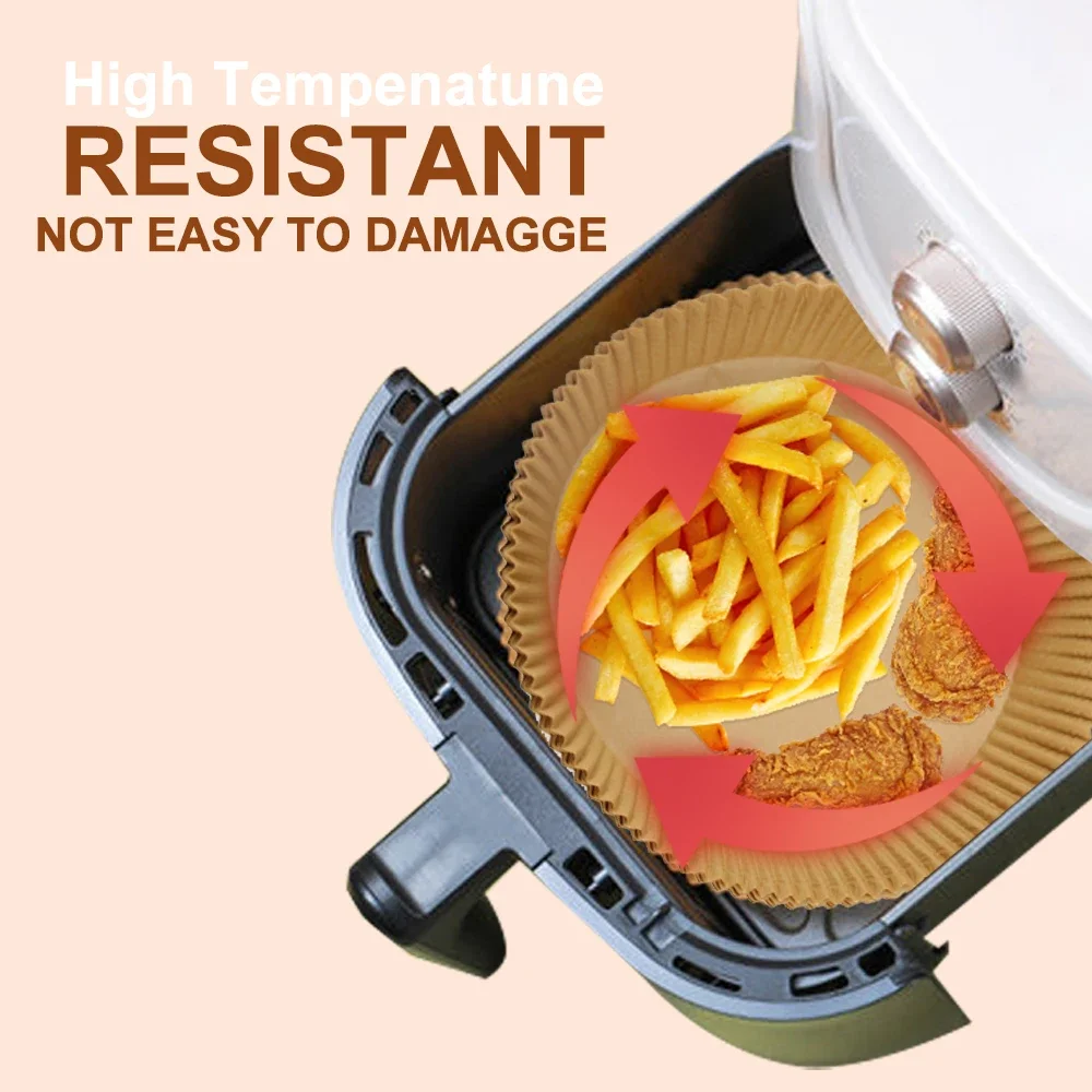 Air Fryers Disposable Parchment Paper Liner Oil-proof Paper Tray Non-Stick Baking Mat Accessories Square 50/100Pcs air fryer