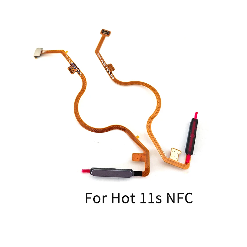 For Infinix Hot 11s NFC Power Button Fingerprint Sensor Flex Cable ...