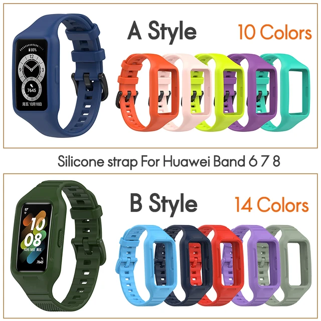 Silicone Strap For Huawei Band 7 Smart Wristband Bracelet Correa + TPU  Screen Protector Case - AliExpress