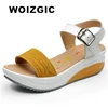Chaussures En Cuir Plateforme Sandales Talons Hauts