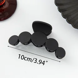 Elegant Matte Black Hair Claw Clip - Fashionable French - Inspired Hair Accessory (Mette Circle)