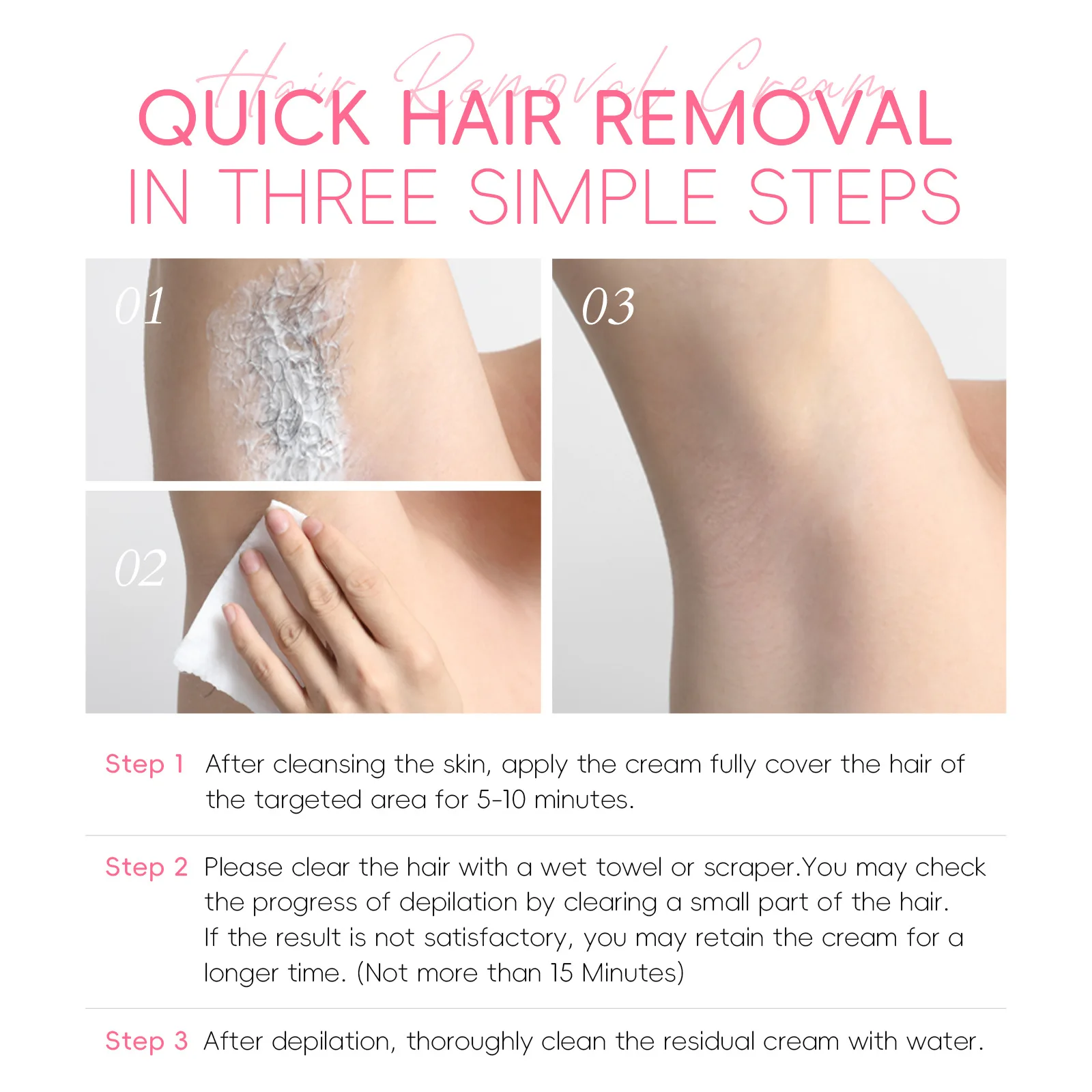 LAIKOU Hair Removal Cream Intimate Areas Epilator Cream Painless Health Hair Remover Growth Inhibitor Woman Body Care 50g 3