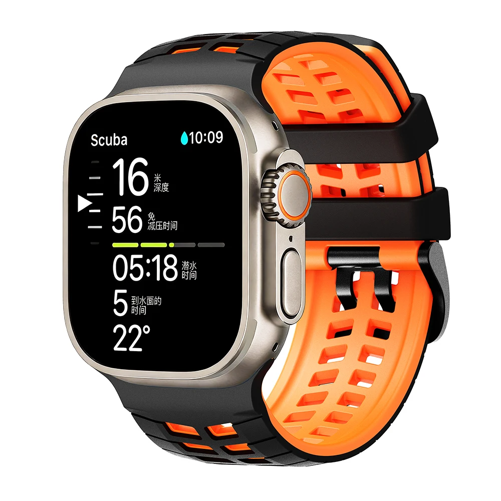 Premium Silicone Sports Bracelet for Apple Watch - Versatile Replacement Band