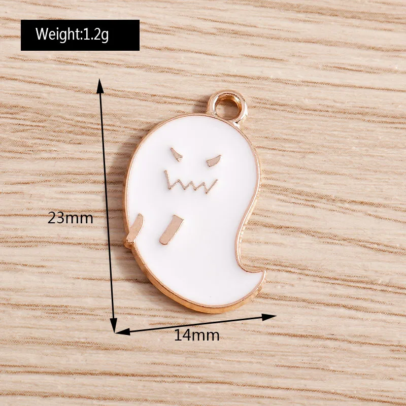 Tusember 10 Stück Halloween-Charms, Todesgeist, Teufel, Spinne, Fledermaus-Anhänger für Halloween, Armband, Halskette, Ohrringe, Schmuckherstellung, DIY – Detail 16