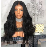 Women's Natural Black Body Wave Lace Front Wig Long Hair Style Factory Direct Stock Available For Immediate Shipping