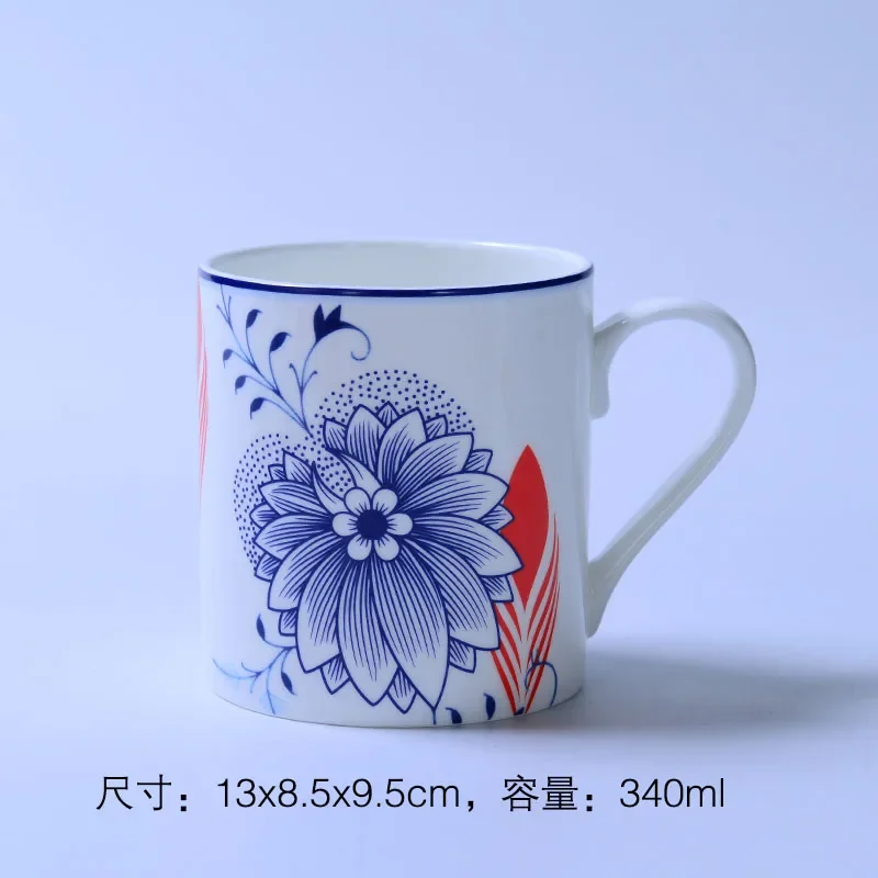 

European-Style Bone China Mug Milk M Sen Pasteup Series Ceramic Cup Scented Tea Cup Water Couple's Cups