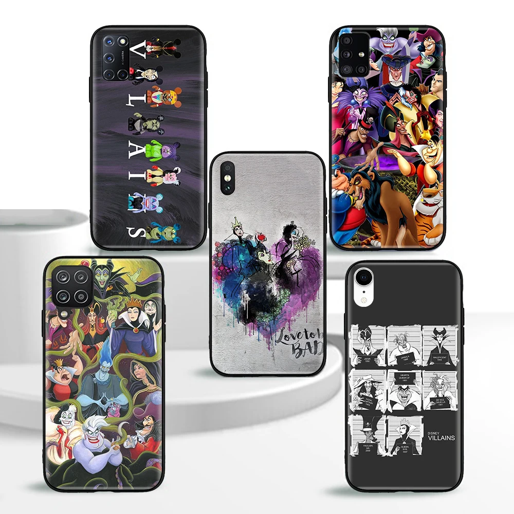 G-40 Custodia Morbida In Silicone Nero Disney Villain Per Xiaomi Redmi 8 8T 8A Poco M4 M5 M2 F3 Gt F2 X4 Pro 5G