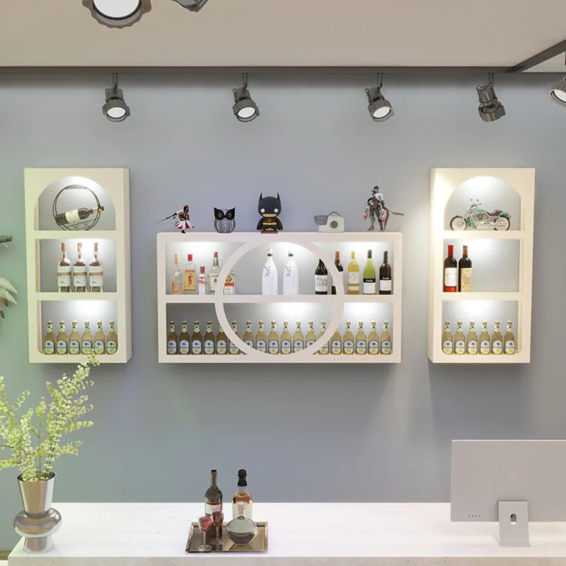 Modern Bar Cabinet Art Vintage Vertical Ideas Rail Square Stretto Mobile Drink Handle Portabottiglie In Metallo Szafka Mobili Industriali