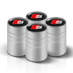 4Pcs 3D Metal Tire Valve Caps - Sleek Car Tyre Air Stems Cover (S - C)