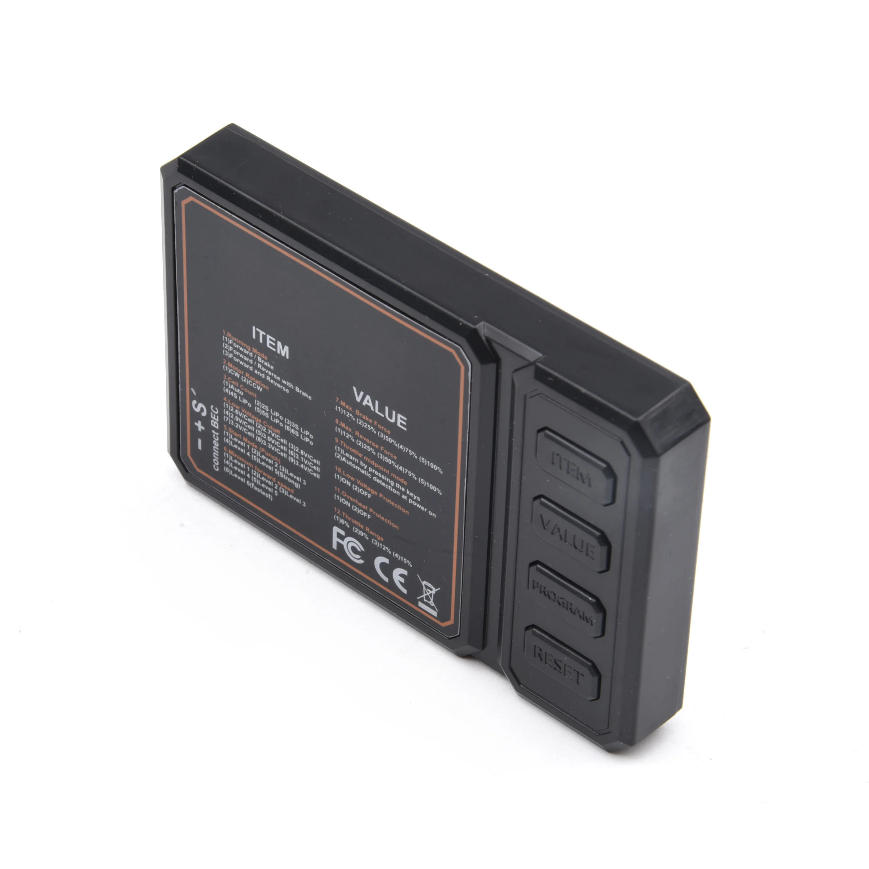 Carte programmation ESC brushless 120A pour voiture RC