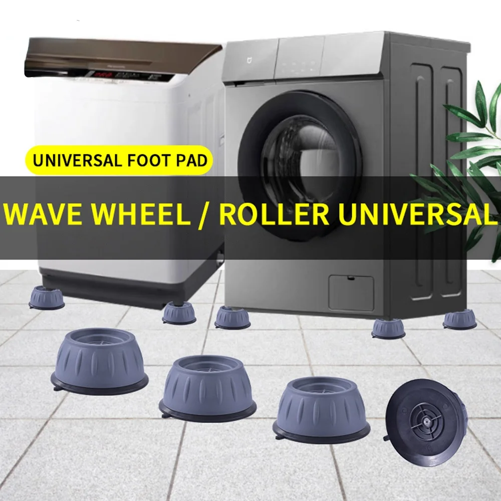 4pcs Washing Machine Foot Pad Shockproof Cushion Refrigerator Washer Anti Slip Rubber Foot Pad Furniture Foot Base