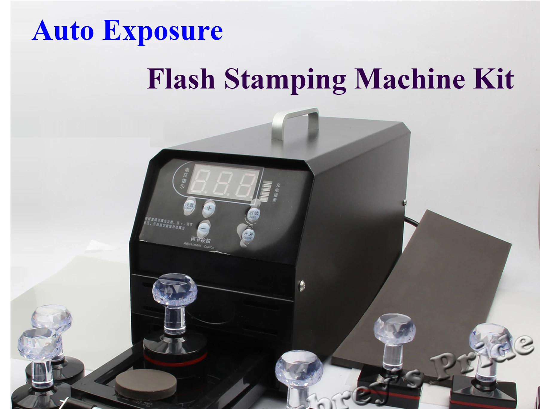 Self Inking Flash Stamp Seal Maker Photosensitive Seal Machine Big Exposure Area 