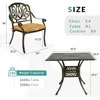 5-Piece Outdoor Patio Dining Set, All-Weather Cast Aluminum Patio Conversation Set for Backyard Garden Deck with 4 Chai 3