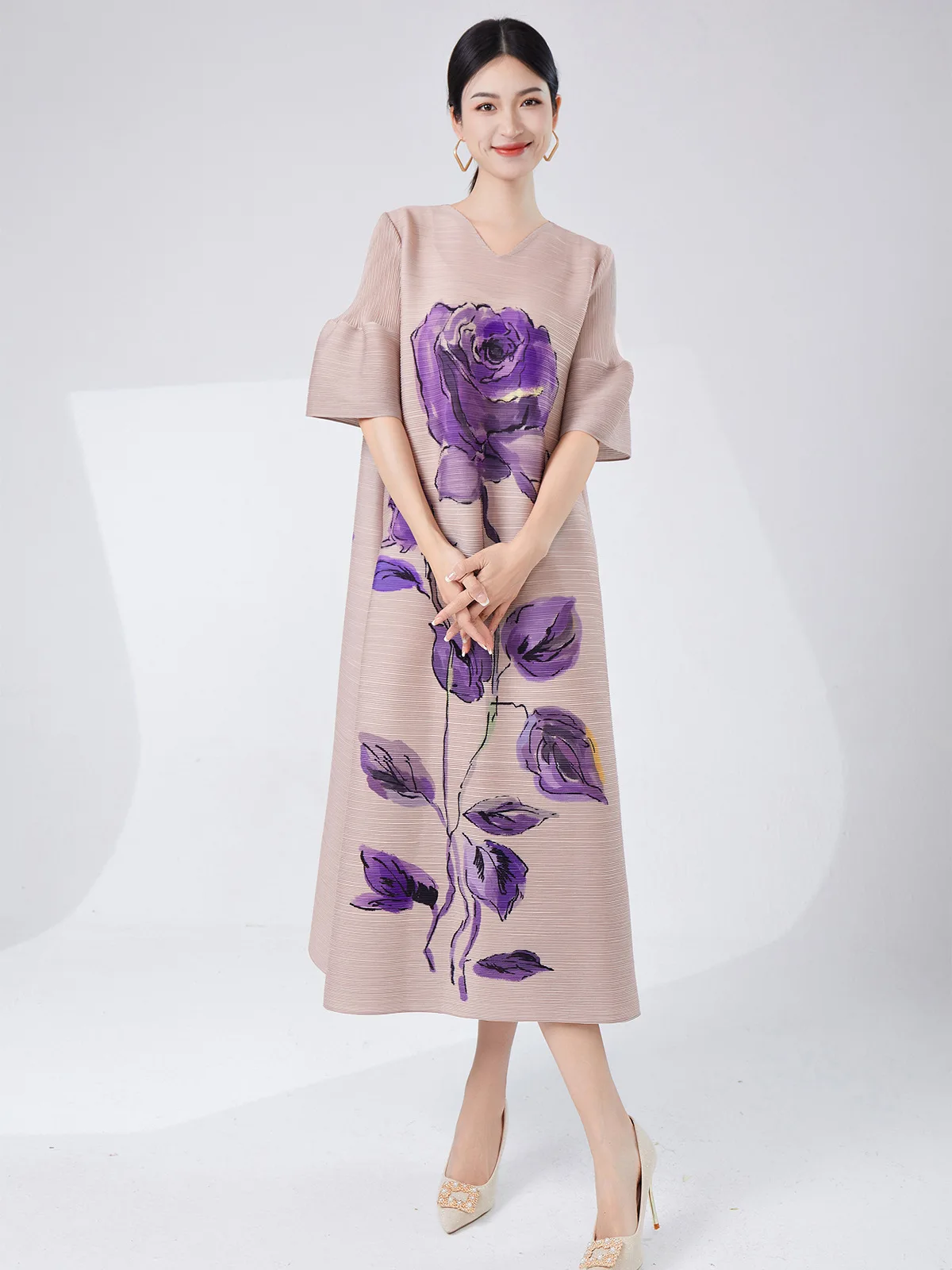 Hayama Fleece Dress (Top-dyed) main image 0