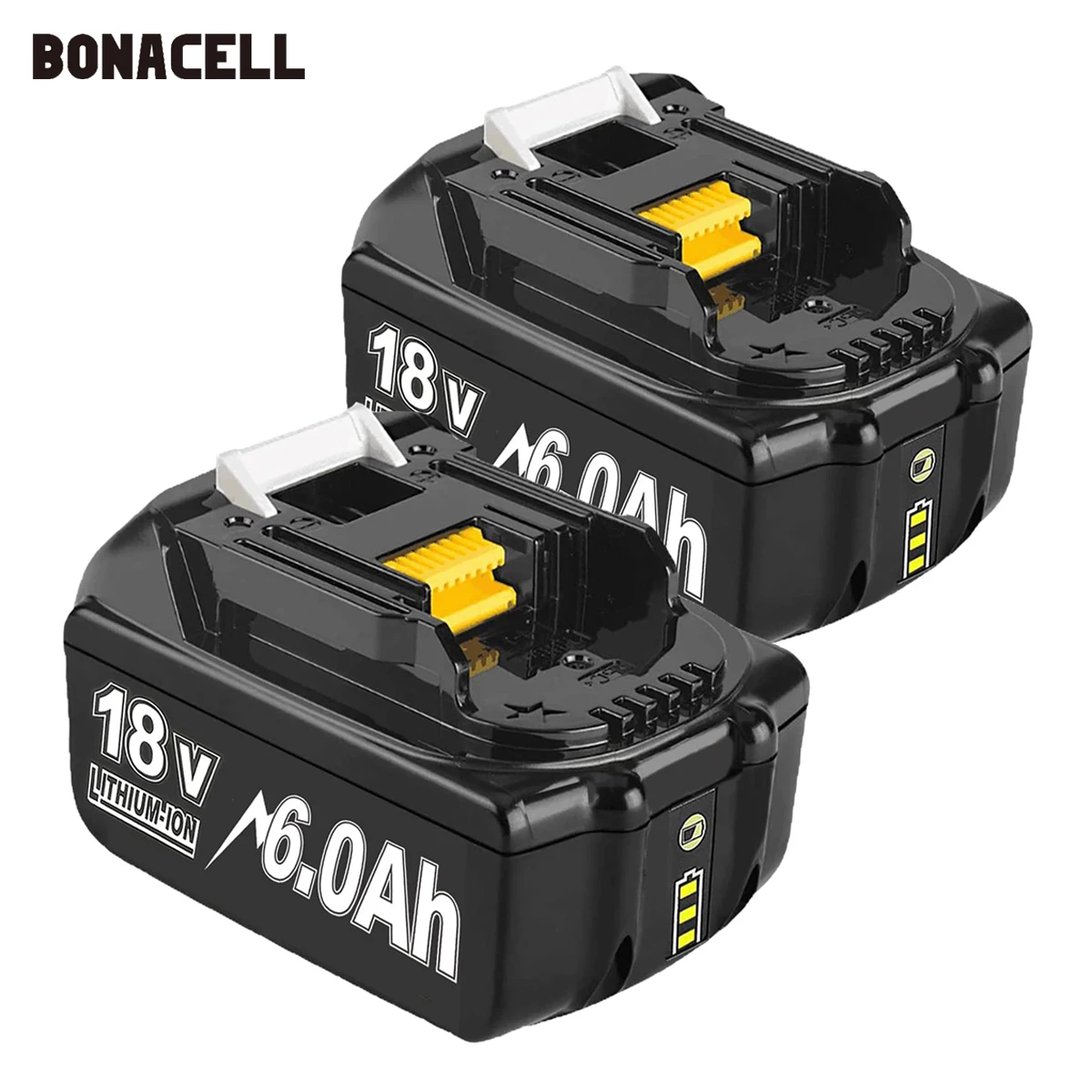 6.0Ah Replace for Makita 18V Battery BL1860B, Ultra High Capcaity BL1850  BL1850B BL1840 BL1840B BL1830 BL1830B BL1815B Battery