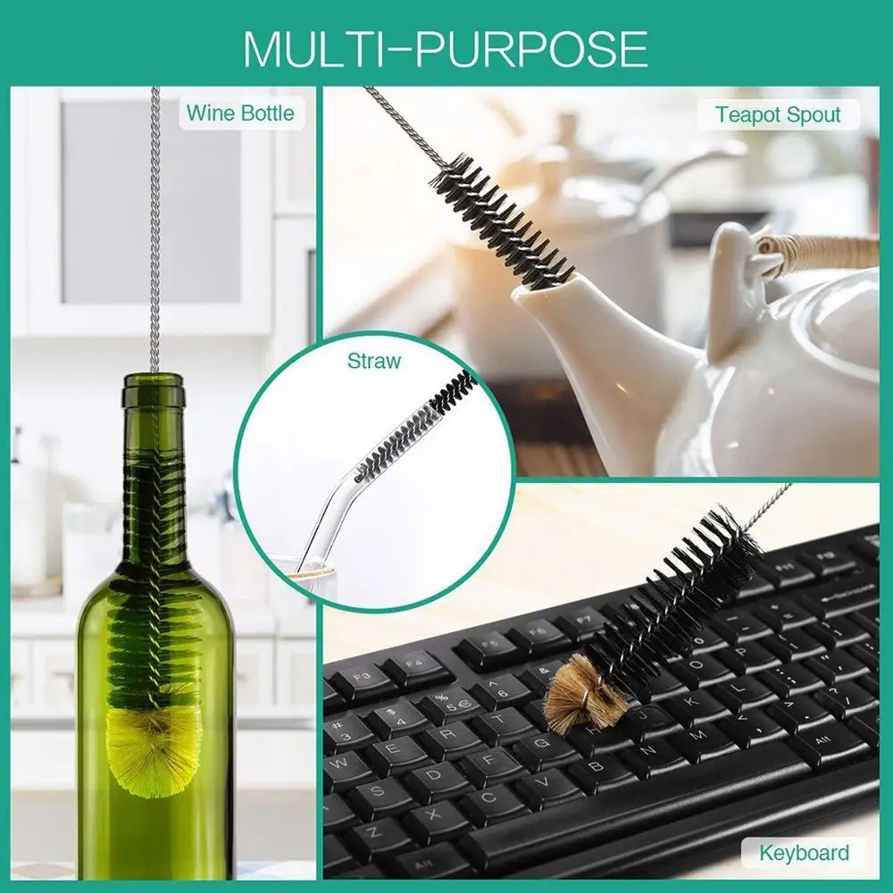Useful Durable Cleaning Brush Nylon Multi-function Plastic Glass Cleaner Cleaning Tool Milk Bottle Brush Cup Scrubber