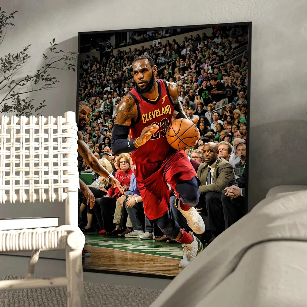 Basquete LeBron James Cartaz Impressão Em Papel, Arte Pintura Decoração,  Sala De Estar, Quarto, Bar, Restaurante, Café, Casa, 1Pc - AliExpress, image size:1000x1000
