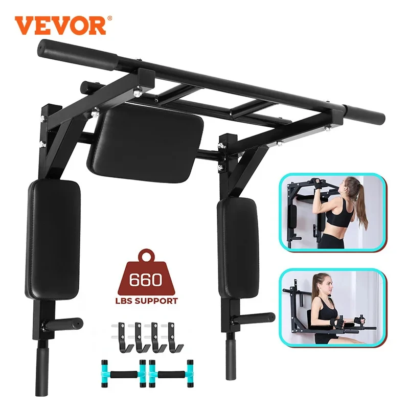 Vevor Pull Up Bar Multifunzionale A Parete Pull Up Bar Chin Up Bar 660Lbs Dip Station Per Allenamento In Palestra Indoor Home