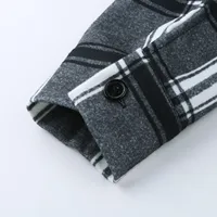 Spring Autumn Men Shirt Turn-down Collar Cotton Blend Long Sleeve Plaid Buttons Shirt Coat Casual Loose Streetwear Man Clothes - Image 6