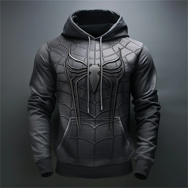 thumbnail image 1 of Sudaderas con estampado 3D de araña para hombre, Sudadera con capucha de gran tamaño, ropa de calle Harajuku de tendencia Hip Hop, Cosplay de ocio, moda de otoño, 1 of 5