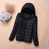 Down Jacket Women's Short Autumn Winter New Parkas Stand-UP Collar Hooded Warm Cotton Padded Coat Large Size Outcoat Ladies Tops 3