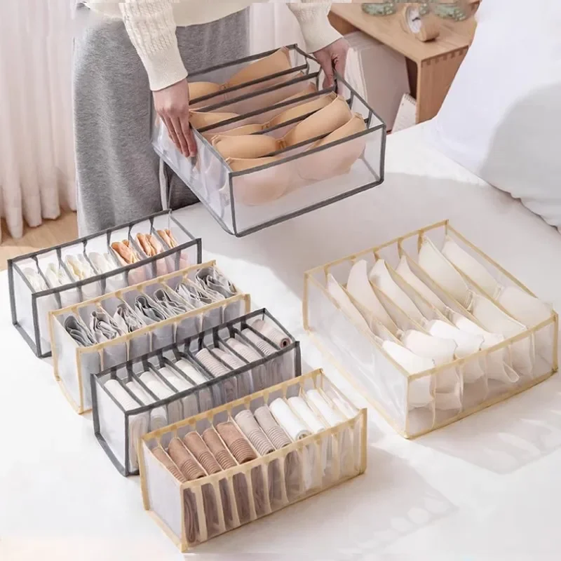 

Underwear and Socks Storage Box Foldable Wardrobe Clothing Storage Box Kitchen Cabinet Classification Household Organizing Tools
