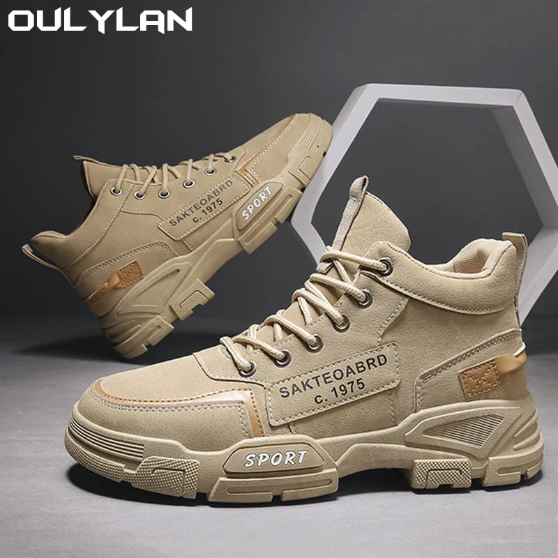 

Oulylan Men Boots Warm Men‘s Casual Shoes High Quality Leather Ankle Boots Snow Boots for Men Botas Outdoor Working Shoes