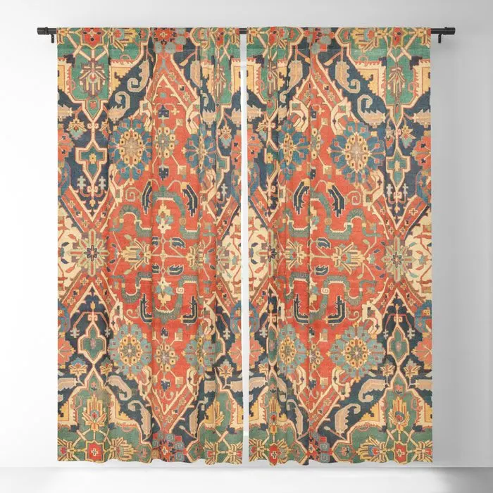 

Geometric Leaves Blackout Curtains 3D Print Window Curtains for Bedroom Living Room Decor Window Treatments