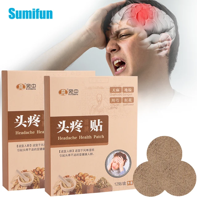 24pcs Headache Migraine Relief Patch Head Pain Treatment Medical