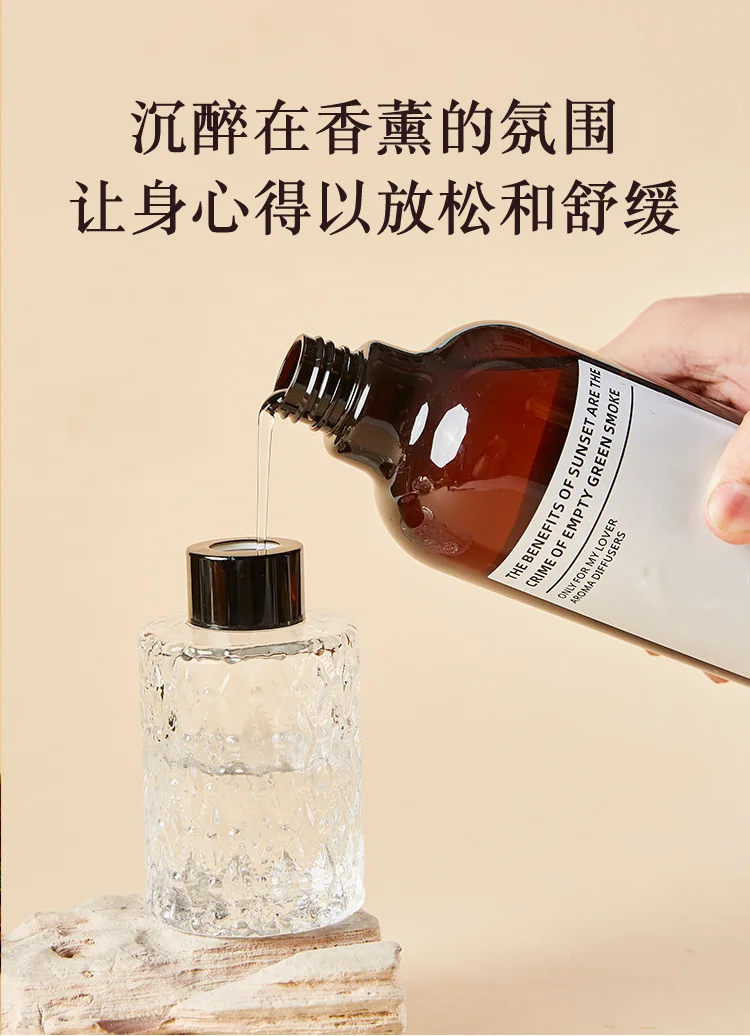 Description Picture 4 of item500ml Flameless Reed Diffuser Refill Oil - Long-Lasting Essential Oil for Home/Bedroom/Office, Natural Scent Refill Kit with